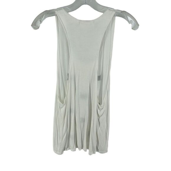 CHRLDR cat face graphic print tank top shirt white black small EUC - Picture 5 of 9